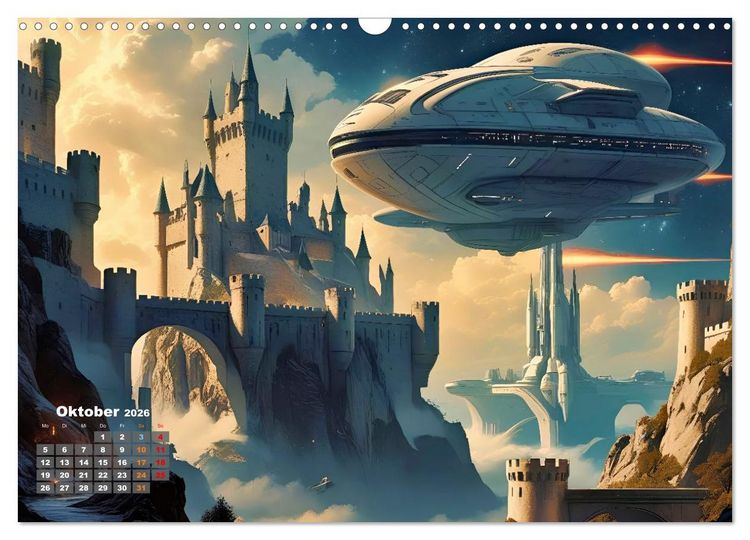 Produktbild: Fantasie und Science Fiction (Wandkalender 2026 DIN A3 quer), CALVENDO Monatskalender