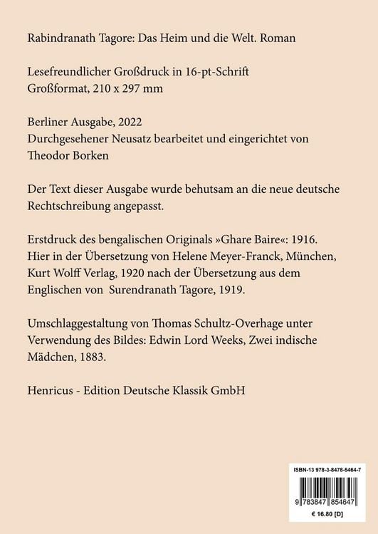 Produktbild: Das Heim und die Welt (Gro&szlig;druck)