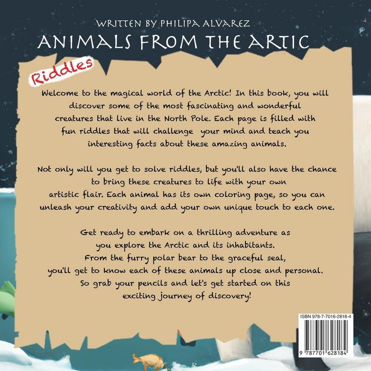 Produktbild: Animals from the Artic Riddles and Coloring Pages