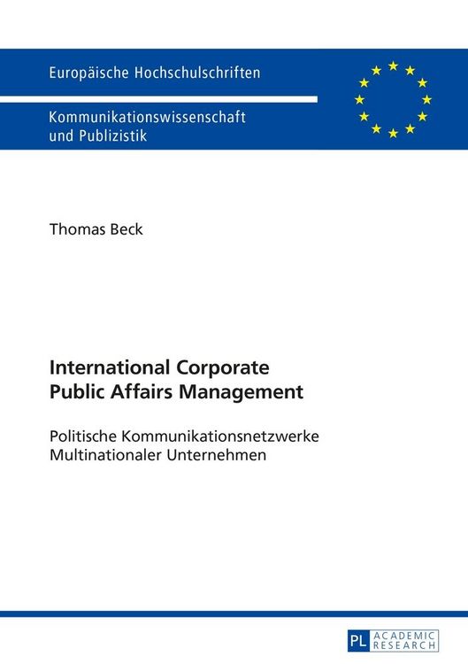 Produktbild: International Corporate Public Affairs Management