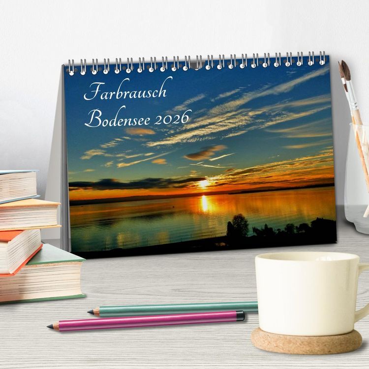Produktbild: Farbrausch Bodensee (Tischkalender 2026 DIN A5 quer), CALVENDO Monatskalender