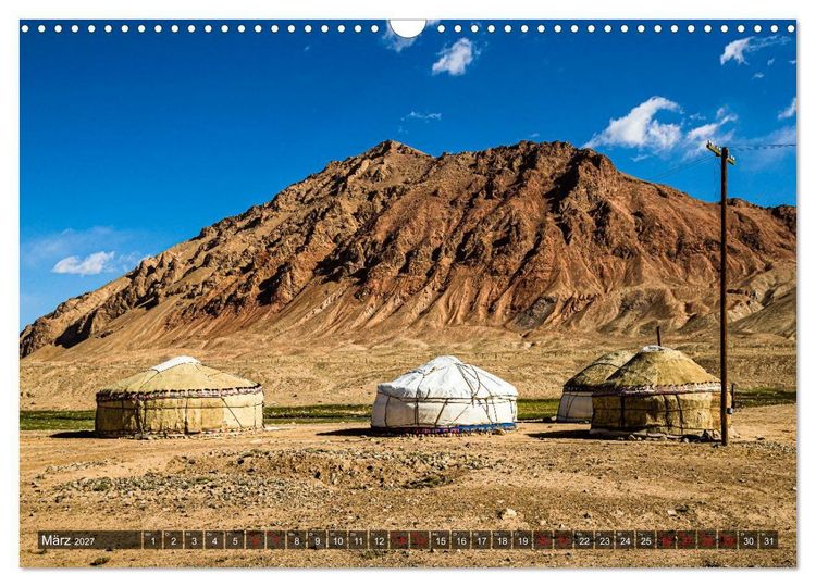 Produktbild: Auf der Seidenstra&szlig;e durch das Pamir-Gebirge (Wandkalender 2027 DIN A3 quer), CALVENDO Monatskalender