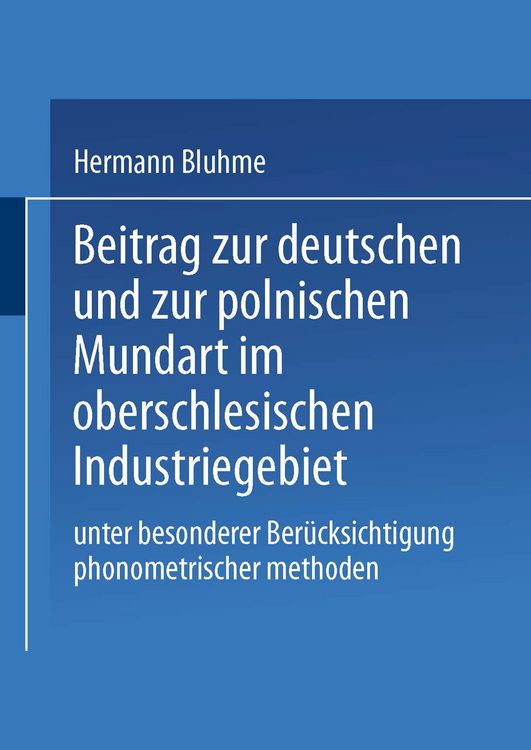 Produktbild: Beitrag zur Deutschen und zur Polnischen Mundart im Oberschlesischen Industriegebiet
