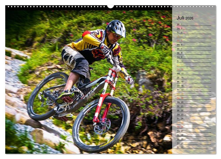 Produktbild: Downhill Moments (hochwertiger Premium Wandkalender 2026 DIN A2 quer), Kunstdruck in Hochglanz