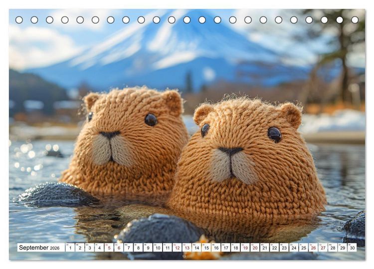 Produktbild: Strick-Safari - Gestrickte Tiere zum Verlieben (Tischkalender 2026 DIN A5 quer), CALVENDO Monatskalender
