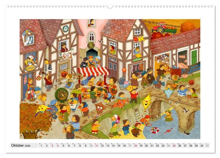 Produktbild: Meine kleine Wimmelwelt (hochwertiger Premium Wandkalender 2026 DIN A2 quer), Kunstdruck in Hochglanz