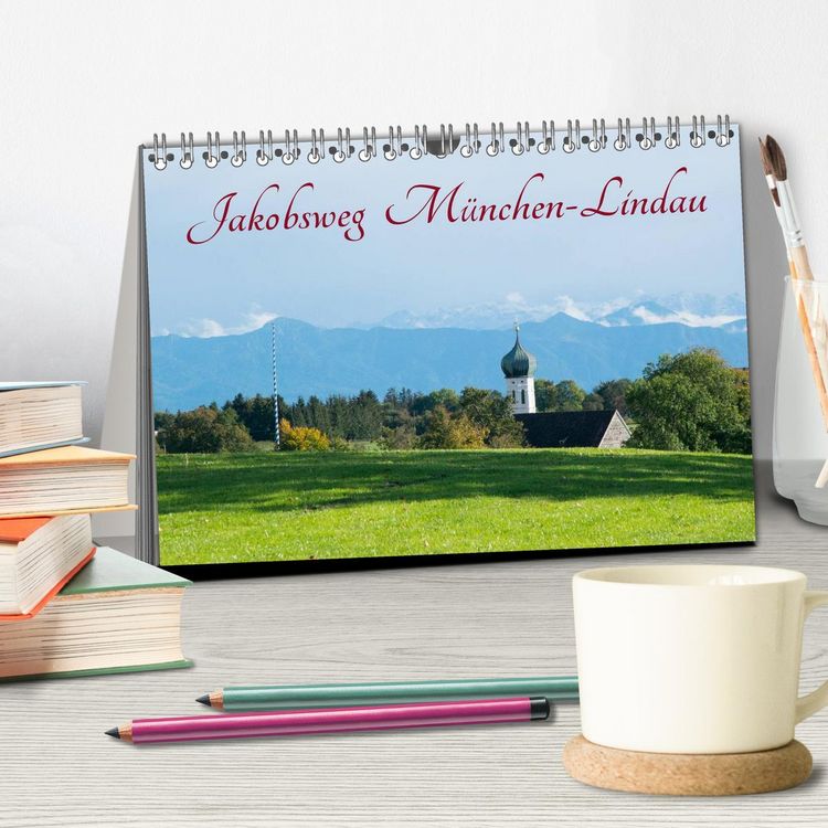 Produktbild: Jakobsweg M&uuml;nchen-Lindau (Tischkalender 2026 DIN A5 quer), CALVENDO Monatskalender