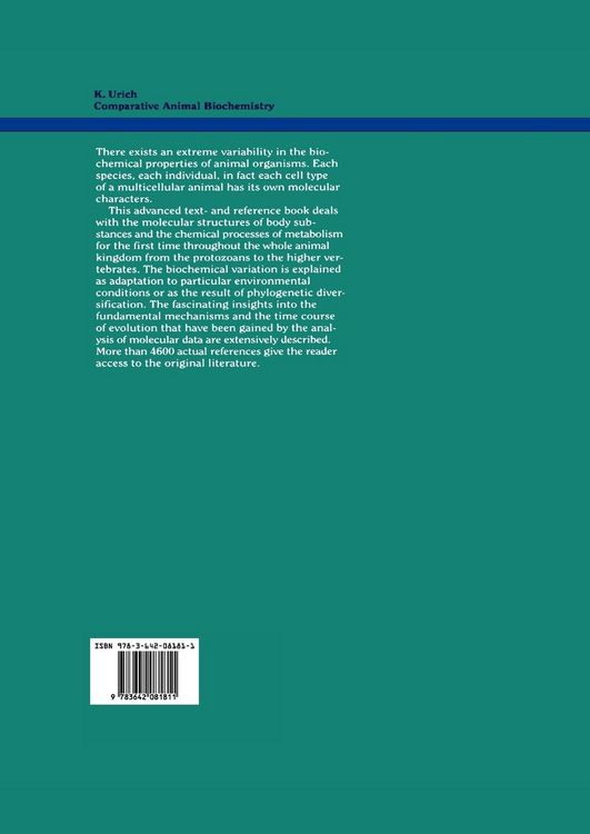 Produktbild: Comparative Animal Biochemistry