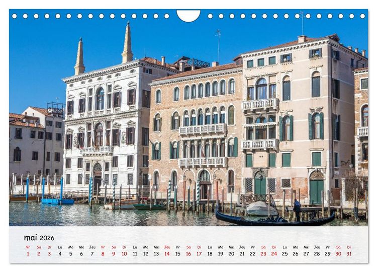 Produktbild: Venise - Un hommage imag&eacute; &agrave; la magie v&eacute;nitienne (Calendrier mural 2026 DIN A4 vertical), CALVENDO calendrier mensuel