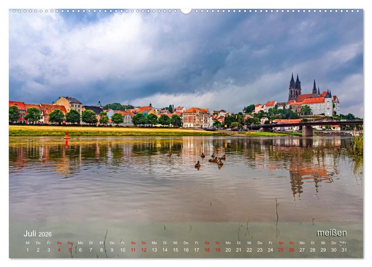 Produktbild: der elbestrom urbanes (Wandkalender 2026 DIN A2 quer), CALVENDO Monatskalender