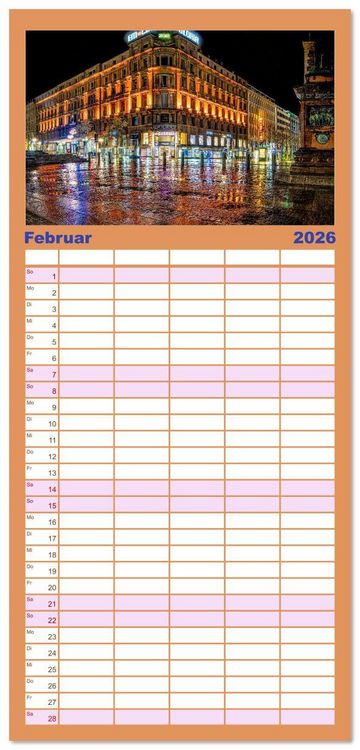Produktbild: Familienplaner 2026 - Stuttgart, What Else? mit 5 Spalten (Wandkalender, 21 x 45 cm) CALVENDO