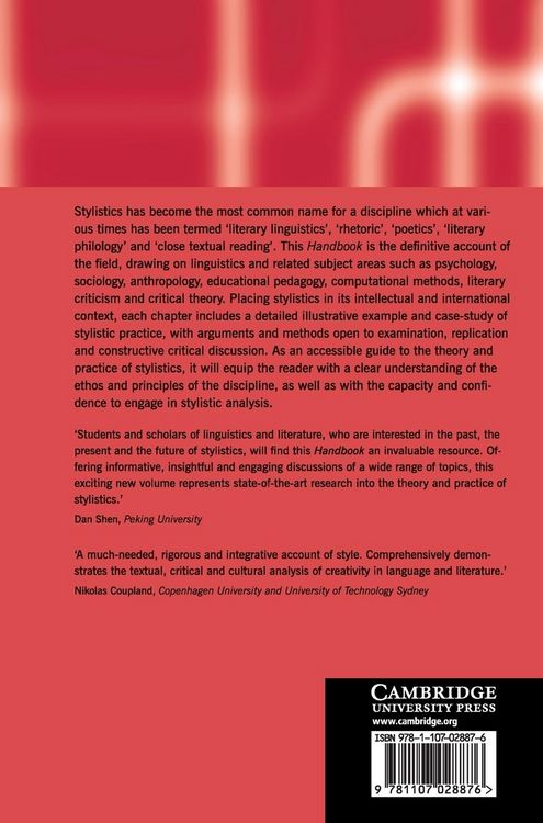 Produktbild: The Cambridge Handbook of Stylistics