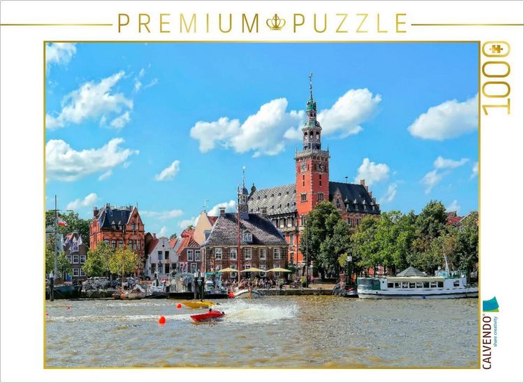 Produktbild: CALVENDO Puzzle Ostfriesland Leer | 1000 Teile Lege-Gr&ouml;&szlig;e 64x48cm Foto-Puzzle f&uuml;r gl&uuml;ckliche Stunden