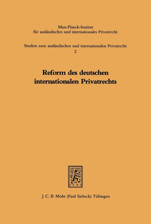 Produktbild: Reform des deutschen internationalen Privatrechts