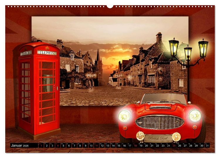 Produktbild: Oldtimer Romantik (Wandkalender 2026 DIN A2 quer), CALVENDO Monatskalender