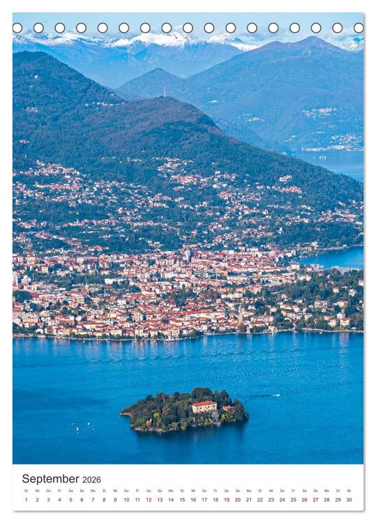 Produktbild: Lago Maggiore - Atemberaubende Landschaften (Tischkalender 2026 DIN A5 hoch), CALVENDO Monatskalender