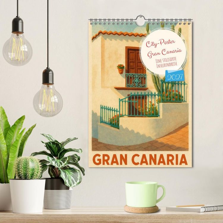 Produktbild: City Poster Gran Canaria (Wandkalender 2027 DIN A4 hoch), CALVENDO Monatskalender