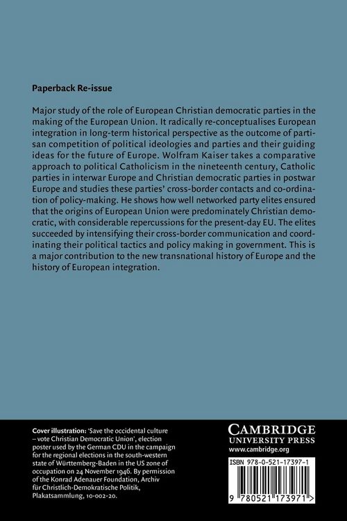 Produktbild: Christian Democracy and the Origins of European Union