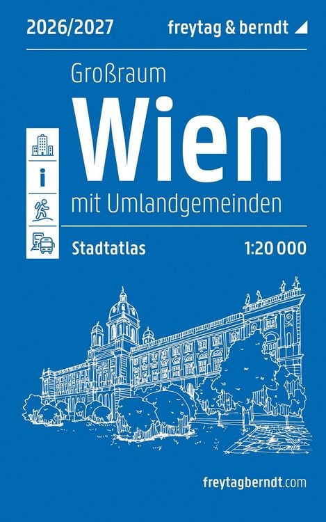 Produktbild: Freytag & berndt Stadtatlas Wien Gro&szlig;raum, St&auml;dteatlas 2026/2027 1:20.000