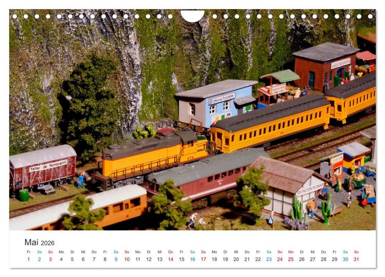 Produktbild: Miniaturbahnen international (Wandkalender 2026 DIN A4 quer), CALVENDO Monatskalender