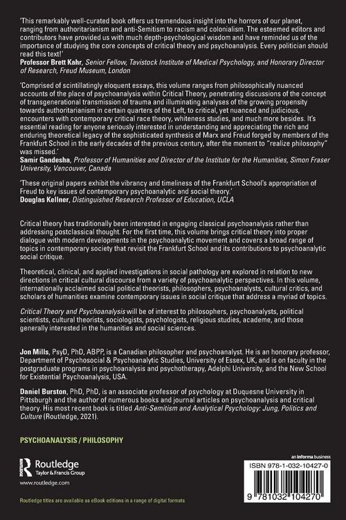 Produktbild: Critical Theory and Psychoanalysis