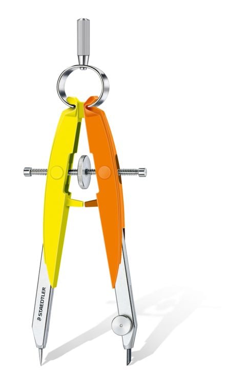 Produktbild: STAEDTLER Mars comfort 556, Pr&auml;zisions-Geometriezirkel, Zirkel, neon gelb/orange 556 00-N3