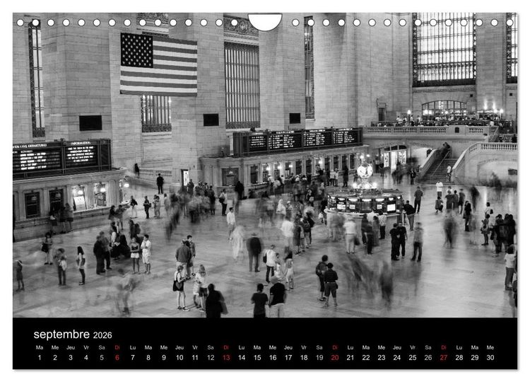 Produktbild: New York en noir et blanc (Calendrier mural 2026 DIN A4 vertical), CALVENDO calendrier mensuel