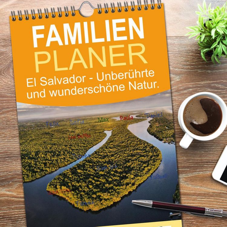 Produktbild: Familienplaner 2026 - El Salvador - Unber&uuml;hrte und wundersch&ouml;ne Natur. mit 5 Spalten (Wandkalender, 21 x 45 cm) CALVENDO
