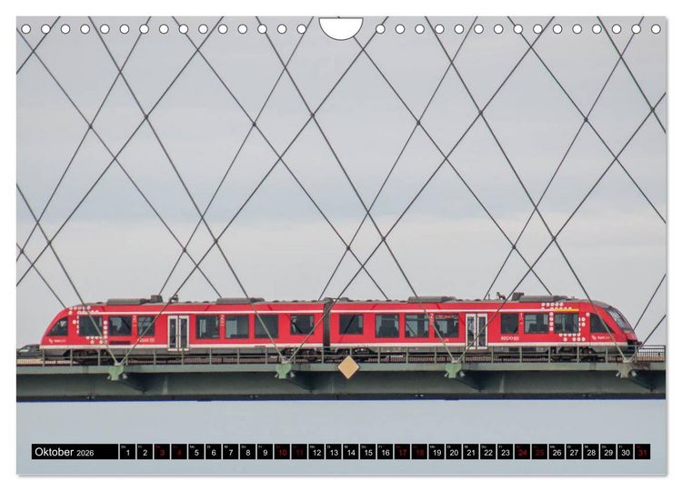 Produktbild: Norddeutsche Eisenbahnen (Wandkalender 2026 DIN A4 quer), CALVENDO Monatskalender