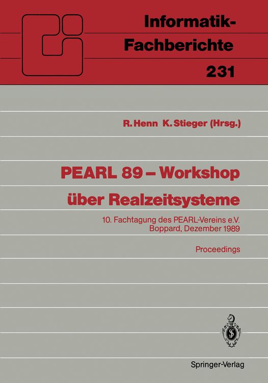 Produktbild: PEARL 89 &mdash; Workshop &uuml;ber Realzeitsysteme