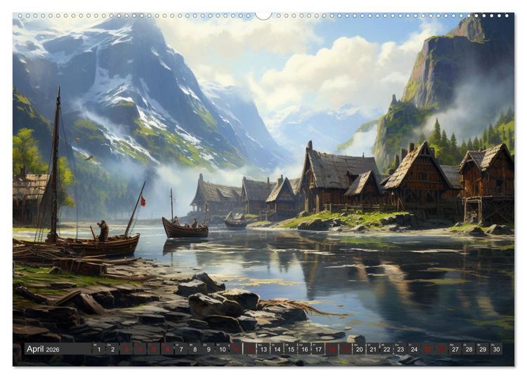 Produktbild: Das Leben damals im Norden (hochwertiger Premium Wandkalender 2026 DIN A2 quer), Kunstdruck in Hochglanz