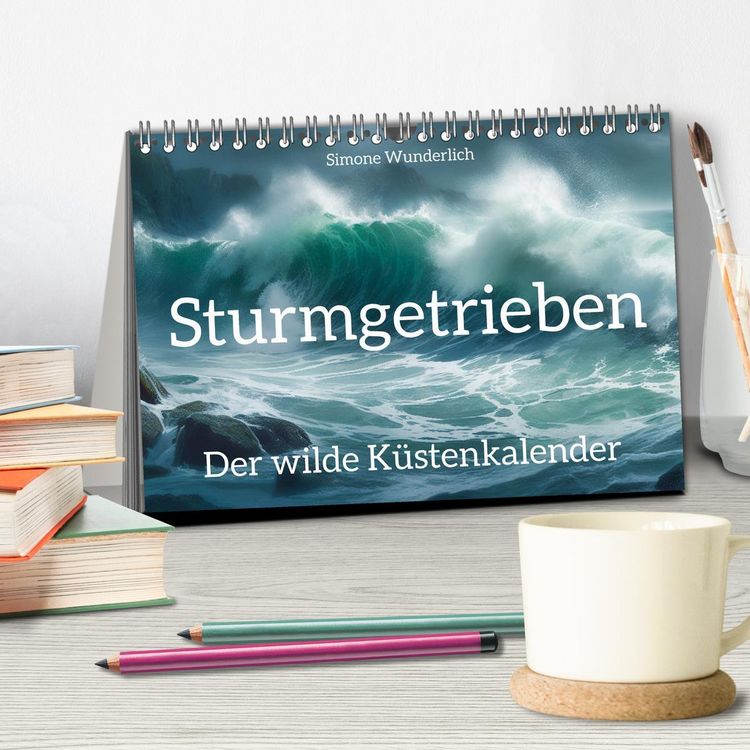 Produktbild: Sturmgetrieben - Der wilde K&uuml;stenkalender (Tischkalender 2026 DIN A5 quer), CALVENDO Monatskalender