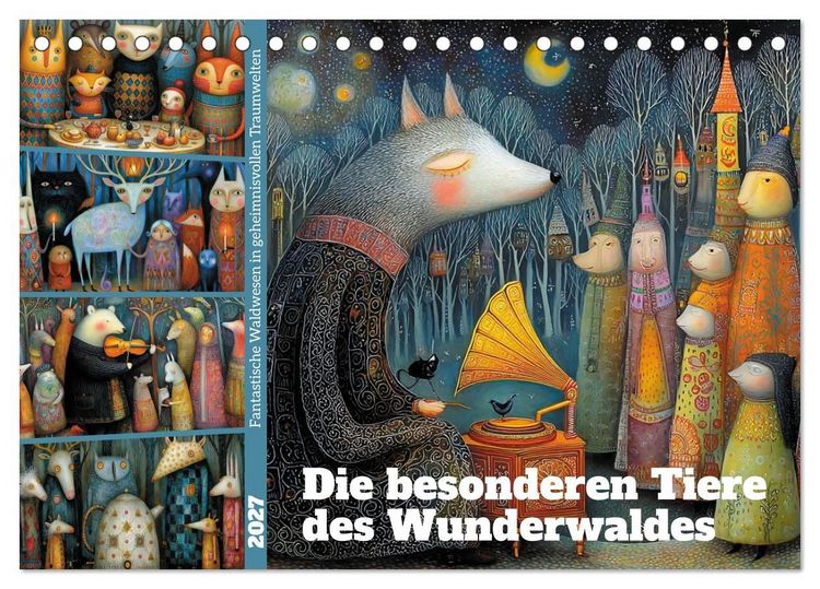 Produktbild: Die besonderen Tiere des Wunderwaldes (Tischkalender 2027 DIN A5 quer), CALVENDO Monatskalender