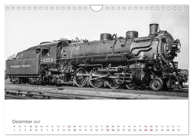 Produktbild: US-Dampflokomotiven (Wandkalender 2027 DIN A4 quer), CALVENDO Monatskalender