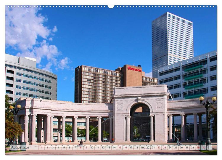 Produktbild: Denver Stadtansichten (Wandkalender 2026 DIN A2 quer), CALVENDO Monatskalender