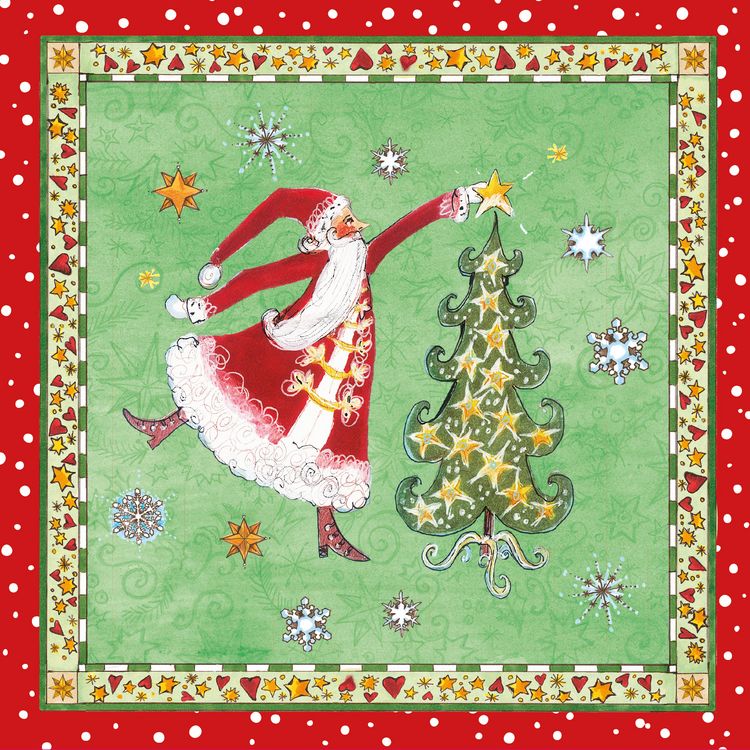 Produktbild: Serviette "Nikolaus" 33x33cm