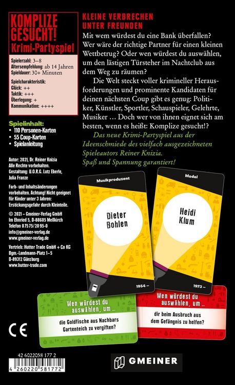 Produktbild: Komplize gesucht!