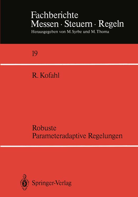 Produktbild: Robuste Parameteradaptive Regelungen