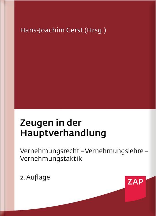 Produktbild: Zeugen in der Hauptverhandlung