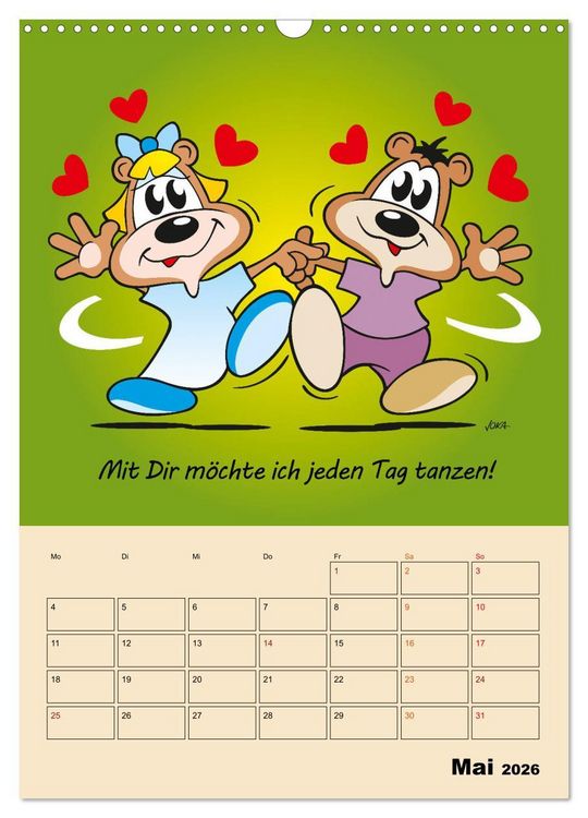 Produktbild: Ein Jahr mit Dir! (Wandkalender 2026 DIN A3 hoch), CALVENDO Monatskalender