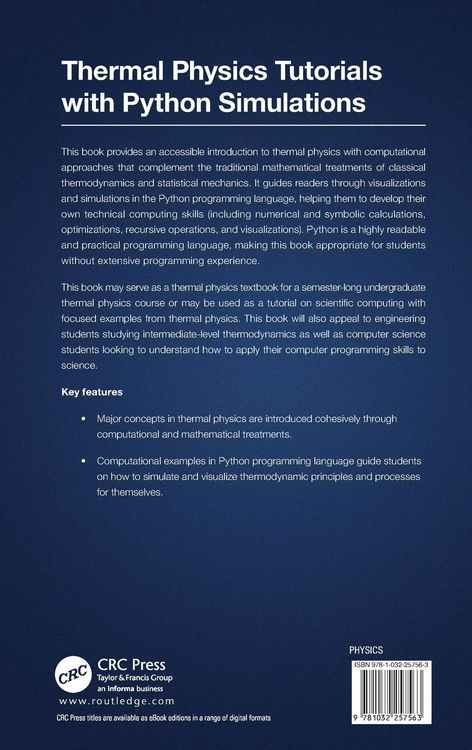 Produktbild: Thermal Physics Tutorials with Python Simulations