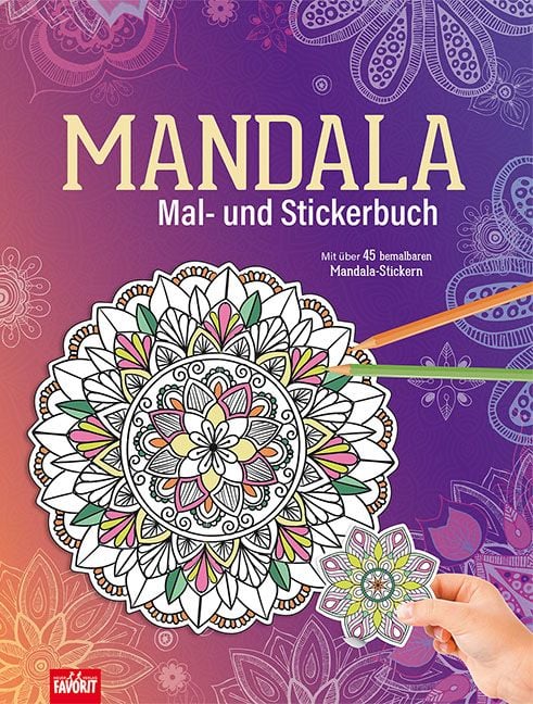 Produktbild: Mandala Mal- und Stickerbuch