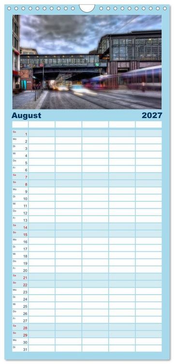 Produktbild: Familienplaner 2027 - Berlin mit 5 Spalten (Wandkalender, 21 x 45 cm) CALVENDO