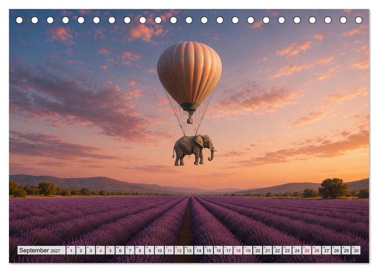 Produktbild: Eine Reise getragen von Träumen (Tischkalender 2027 DIN A5 quer), CALVENDO Monatskalender