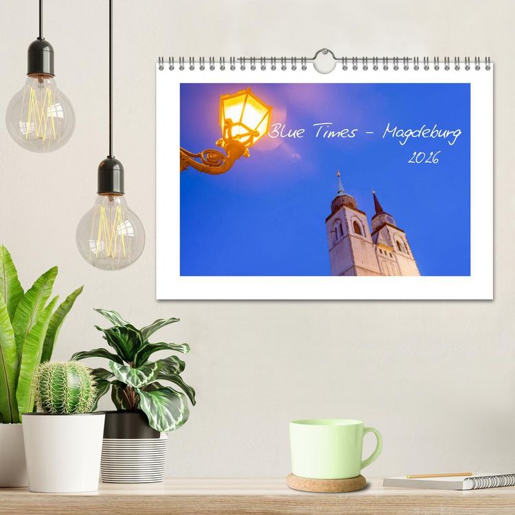 Produktbild: Blue Times - Magdeburg (Wandkalender 2026 DIN A4 quer), CALVENDO Monatskalender