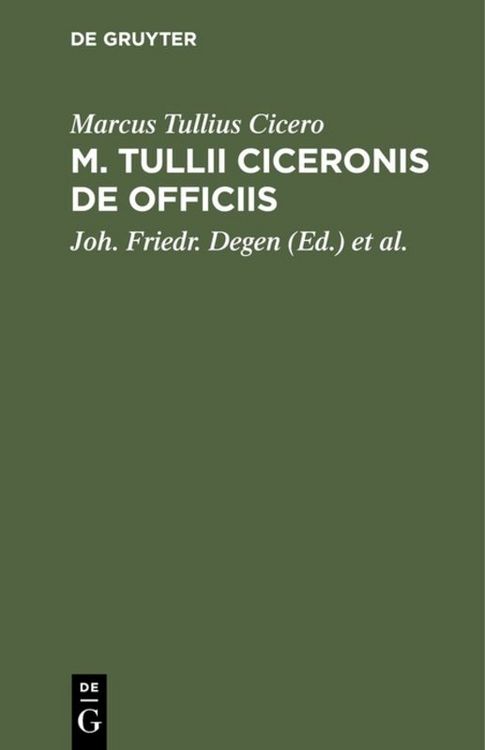 Produktbild: M. Tullii Ciceronis De Officiis