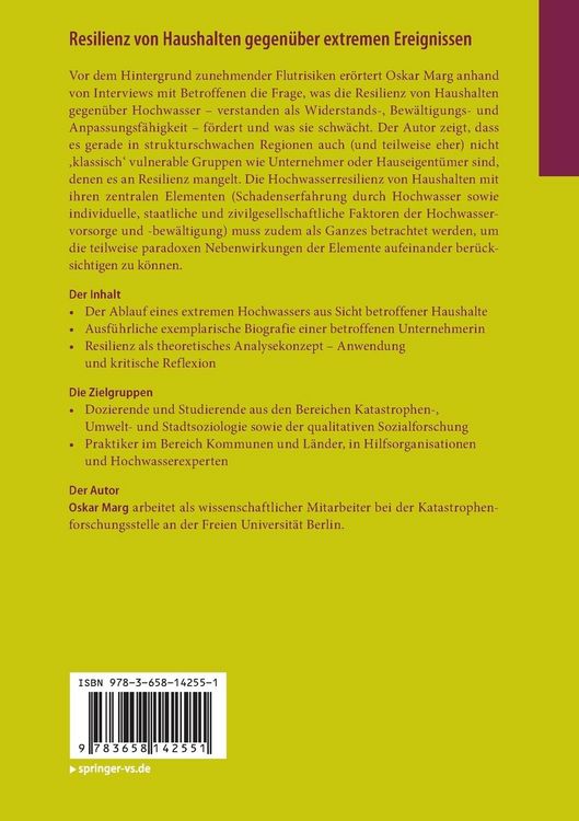 Produktbild: Resilienz von Haushalten gegen&uuml;ber extremen Ereignissen