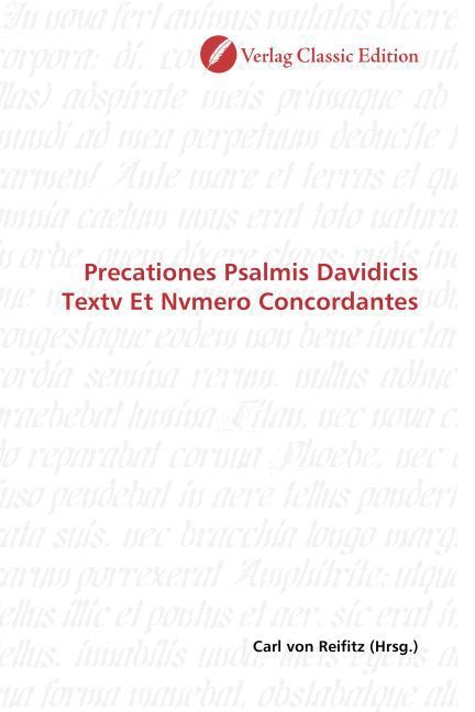Produktbild: Precationes Psalmis Davidicis Textv Et Nvmero Concordantes