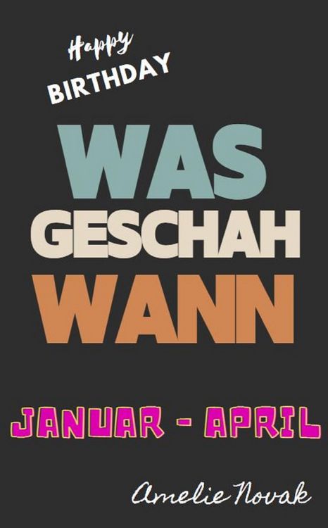 Produktbild: WAS geschah WANN - Januar - April