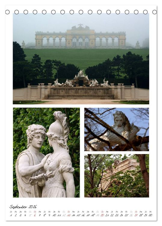 Produktbild: Schloss Sch&ouml;nbrunn im Wandel der Jahreszeiten (Tischkalender 2026 DIN A5 hoch), CALVENDO Monatskalender